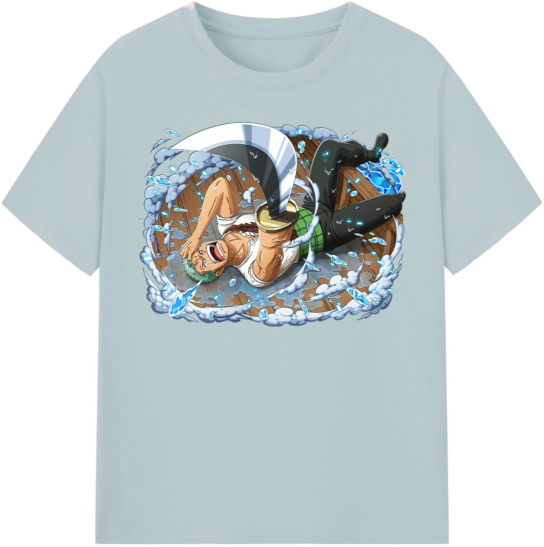 ワンピース ロロノア・ゾロ ONE PIECE Roronoa Zoro 綿100％半袖Tシャツ（フロントプリント）